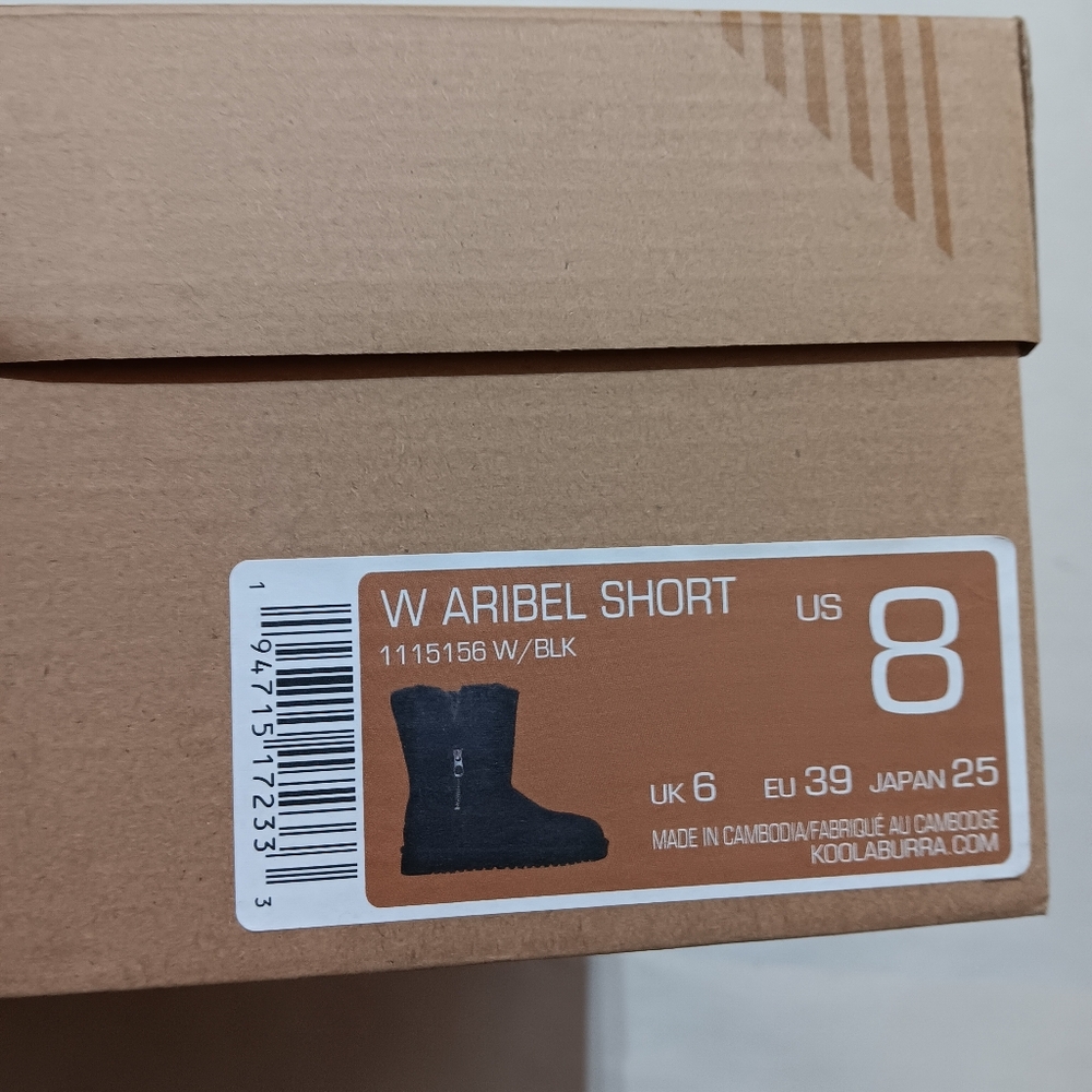 Koolaburra By UGG Aribel Short Boots Women Size 8 US Black Suede Wool - Picture 4 of 9